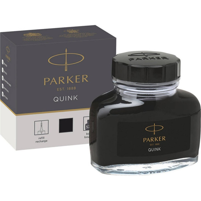 Флакон чернил PARKER для перьевой ручки, чернила черного цвета CW1950375